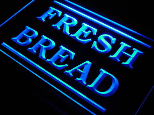 Fresh Bread Bakery Shop Display LED Light Sign